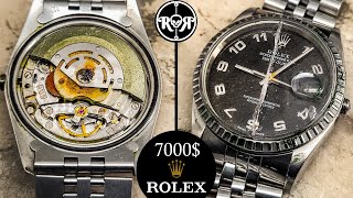 Restoration of a 7000 Rolex Datejust  Rare Vintage Rolex LogoDial  Rusty Caliber 3135 [upl. by Crockett]