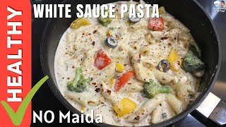 White Sauce Pasta Recipe  Healthy White Sauce without Maida  No Maida White Sauce Pasta [upl. by Paige]