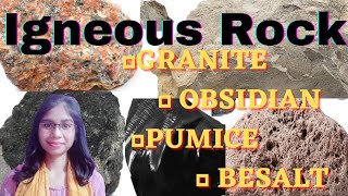 IGNEOUS ROCK🌍◔‿◔🌍 graniteobsidianpumice and basalt [upl. by Jed291]