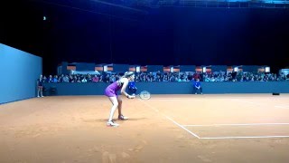 Antonia Lottner vs Polona Hercog service  return game  Porsche Tennis Grand Prix 2016 [upl. by Erasaec630]