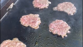 Smash Burger on Blackstone Griddle  ASMR blackstonegriddle cooking asmr shorts viralvideo [upl. by Woodrow]