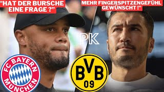 FC BAYERN Toller PKMoment mit Kompany  BVB Nuri Şahin wünscht sich mehr Fingerspitzengefühl [upl. by Radbun284]