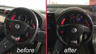 How to install Multi Function Steering Wheel buttons on a Volkswagen Golf GTI MK5 [upl. by Dilan]