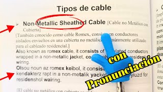 Vocabulario básico en Inglés de electricidad TIPOS DE CABLES DEFINICIÓN EJEMPLOS CON PRONUNCIACIÓN [upl. by Heng902]