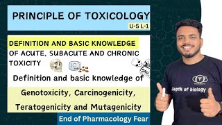 Principle of Toxicology  Toxicity  Genotoxicity  Carcinogenicity  Teratogenicity  Mutagenicity [upl. by Nojel212]