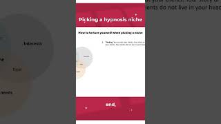 Tips for picking your hypnosis niche hypnosiscourse hypnosisbusiness shorts [upl. by Herc407]