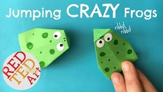 Easy Action Origami Frog that JUMPS  Easy Paper Toys Crafts  How to Make a a Paper Frog [upl. by Esihcoc]