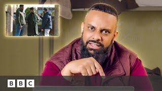 Guz Khan Reacts To Hilarious Moments from Man Like Mobeen  Man Like Mobeen  BBC [upl. by Zerimar776]