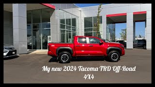 Just picked up my new 2024 Tacoma TRD OffRoad 4X4 in Supersonic Red [upl. by Alliuqaj717]