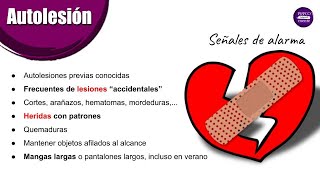 🎓 Señales de ALARMA de AUTOLESIONES · Curso Prevención del SUICIDIO y AUTOLESIONES en ADOLESCENTES · [upl. by Haridan]