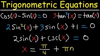 Solving Trigonometric Equations Using Identities Multiple Angles By Factoring General Solution [upl. by Lananna]