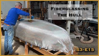 Tips Revealed  Fiberglassing a Boat Hull S3E15 [upl. by Elahcar]