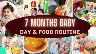 7 MONTHS BABY  DAY amp FOOD ROUTINE  babyroutine [upl. by Airrat]