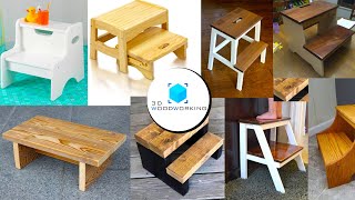 30 Woodworking Step Stools Ideas  30 Woodworking Step Stools DIY Projects [upl. by Itsrejk334]