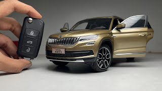 Unboxing of Most Realistic Skoda Kodiaq 118 Scale Diecast Car with Openable Parts [upl. by Rowney]