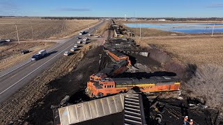 Train derailment  February 9 2024 Cairo Nebraska 1 [upl. by Amena]