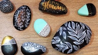 ROCK PAINTING for the First Time  Ideas and Tips What I Learned [upl. by Stephanie]