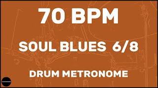 Soul Blues 68  Drum Metronome Loop  70 BPM [upl. by Page764]