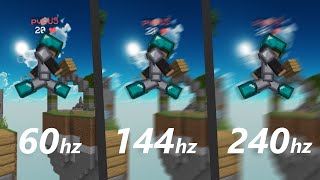 60hz vs 144hz vs 240hz  Ranked Skywars [upl. by Duvall]