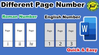 How to Add Different Page Numbers to Different Sections in Word [upl. by Satsok]