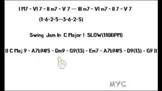 1625 3625 Jam Track in C Major SwingSlow Ver for Guitar or Solo Instruments [upl. by Ramu381]