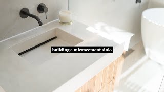 Building a microcement sink [upl. by Yntirb]