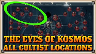 Assassins Creed Odyssey All EYES OF KOSMOS Cultist Locations  One Head Down Trophy  Achievement [upl. by Ecile]