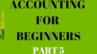 Accounting for Beginners  Part 5  Trial Balance [upl. by Lairbag]