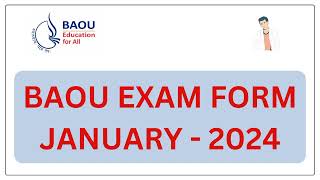 Baou Exam Form 2024 bbastudentinbaou baou exam january2024 [upl. by Leoj426]