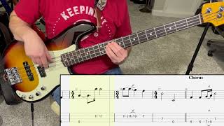 Things a Man Oughta Know  Lainey Wilson  Bass Guitar Cover Play Along Tabs [upl. by Enimzaj]