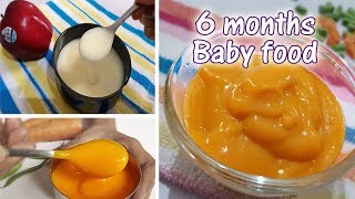 3 Baby food Recipes for 6 months above babies [upl. by Lanoil]