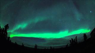 Northern lights over Aurora Borealis Lodge September 27 2011 [upl. by Adlay251]