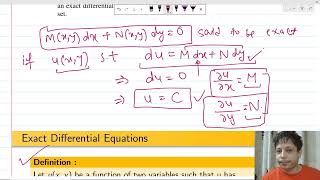 Exact Differential Equation Part 1 [upl. by Harewood155]