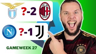 Serie A Gameweek 27 Predictions amp Betting Tips  Lazio vs AC Milan [upl. by Haym248]