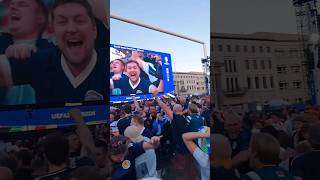 Scotland 🏴󠁧󠁢󠁳󠁣󠁴󠁿 fans celebrate a GOAL vs Switzerland in Berlin 💥 ABSOLUTE MADNESS bonkers scenes [upl. by Thorner]