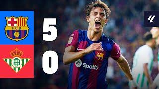 BARÇA 50 BETIS  LALIGA 202324 MD5 [upl. by Devan795]