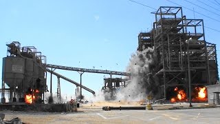 Phosphate Mine Structures  Controlled Demolition Inc [upl. by Viviene]