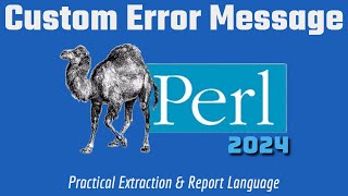 Perl Programming 2024 Custom Error Handling [upl. by Asim]