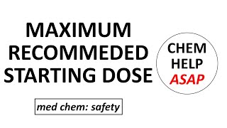 calculating the maximum recommended starting dose for a drug [upl. by Inessa79]