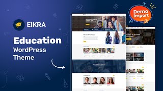 Eikra  Education WordPress Theme Demo Installation [upl. by Akilam]