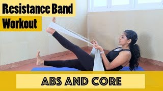 Resistance Band Workout for Abs and Core  Yogalates with Rashmi [upl. by Karub]