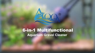 AQQA Aquarium Vacuum Gravel Cleaner Electric Fish amp Turtle Tank Water Changer [upl. by Gilleod]