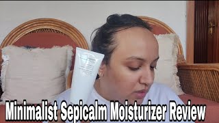 Minimalist Sepicalm Face Moisturizer Review  Minimalist Moisturiser for acne  Saher Saba [upl. by Okeim833]