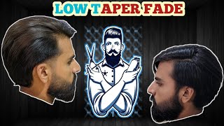 BARBER TUTORIAL LOW TAPER FADE HAIRCUT [upl. by Fulvia]