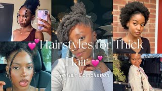 Thick 4c Hairstyles Compilation 💕 [upl. by Verdi654]