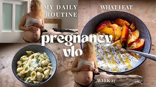 27 Weeks Pregnant Realistic Daily Routine Symptoms amp What I Eat  realistic  chatty vlog [upl. by Ciaphus]