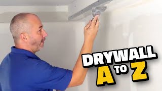 How To Install Drywall A to Z  DIY Tutorial [upl. by Arluene]