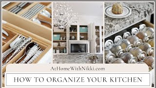 ORGANIZED KITCHEN TOUR  How To Organize Your Kitchen [upl. by Lazaro]