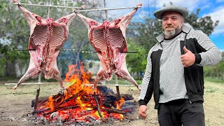 A Whole Lamb Cooked In The Most Ancient Way On A Fire With A Crispy Crust [upl. by Holtorf]