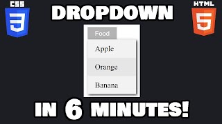 Learn CSS dropdown menus in 6 minutes 🔻 [upl. by Zachery]